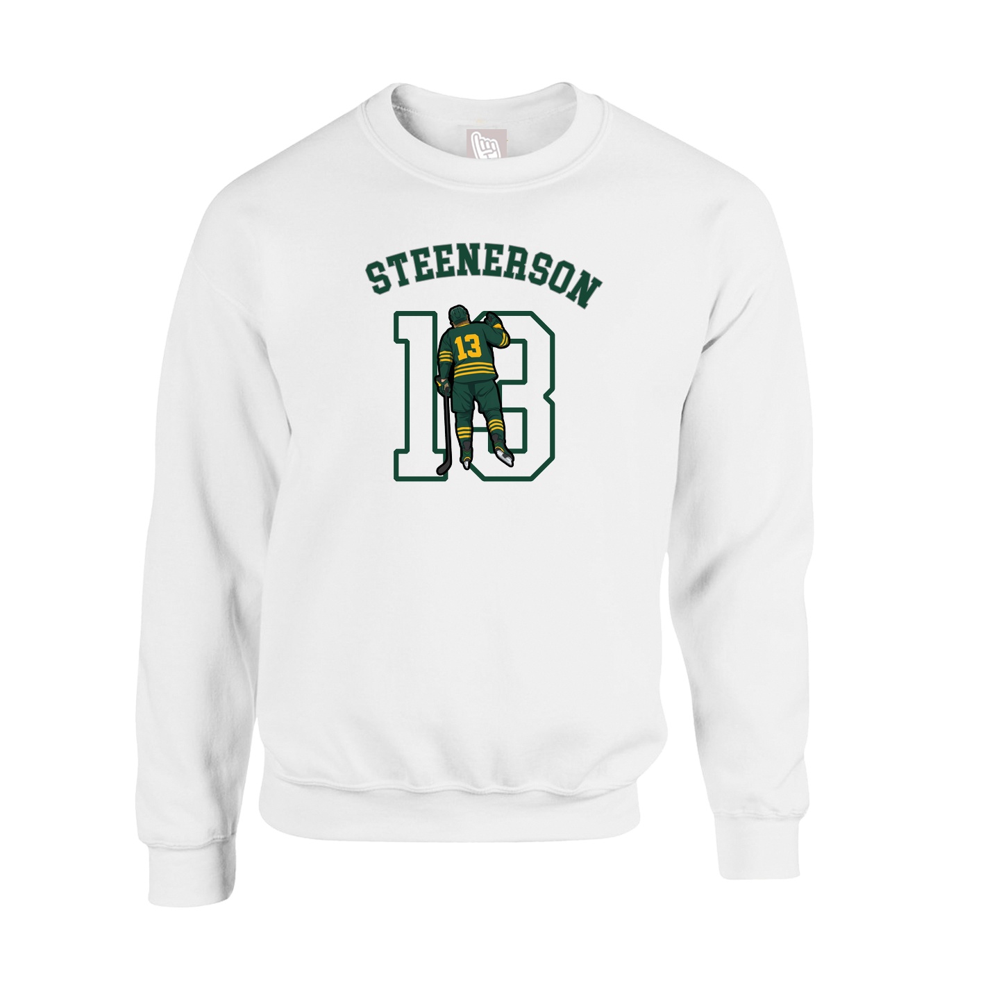 Fleece Crew — Shirsey Arch in White