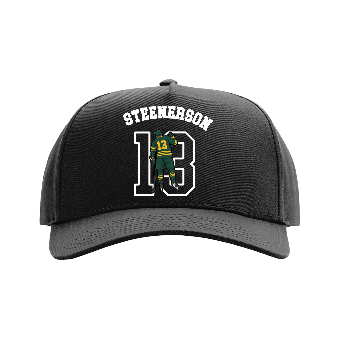 Full Fabric Five-Panel Champ Cap — Shirsey Arch in Black