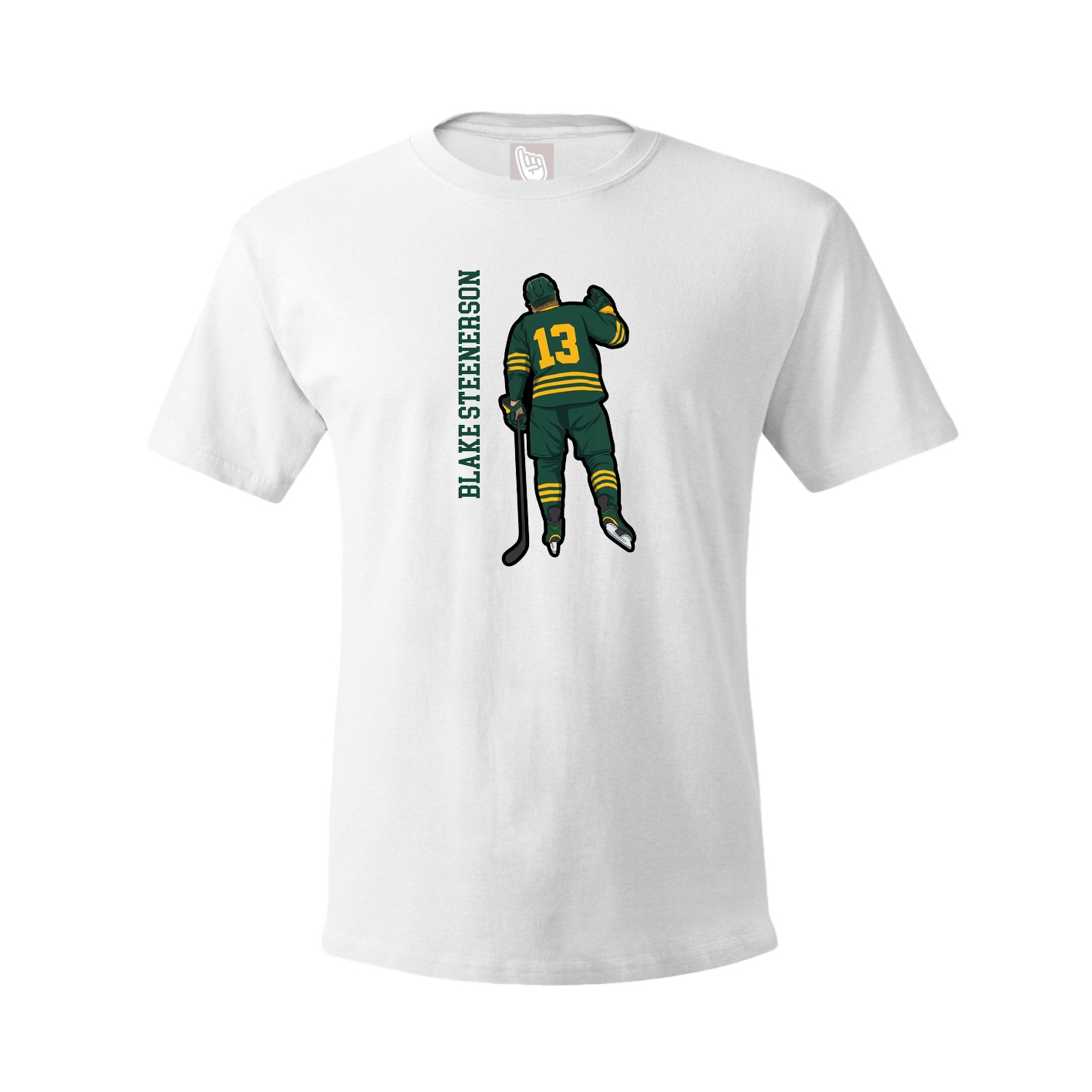 Youth Tee — Name Vertical in White