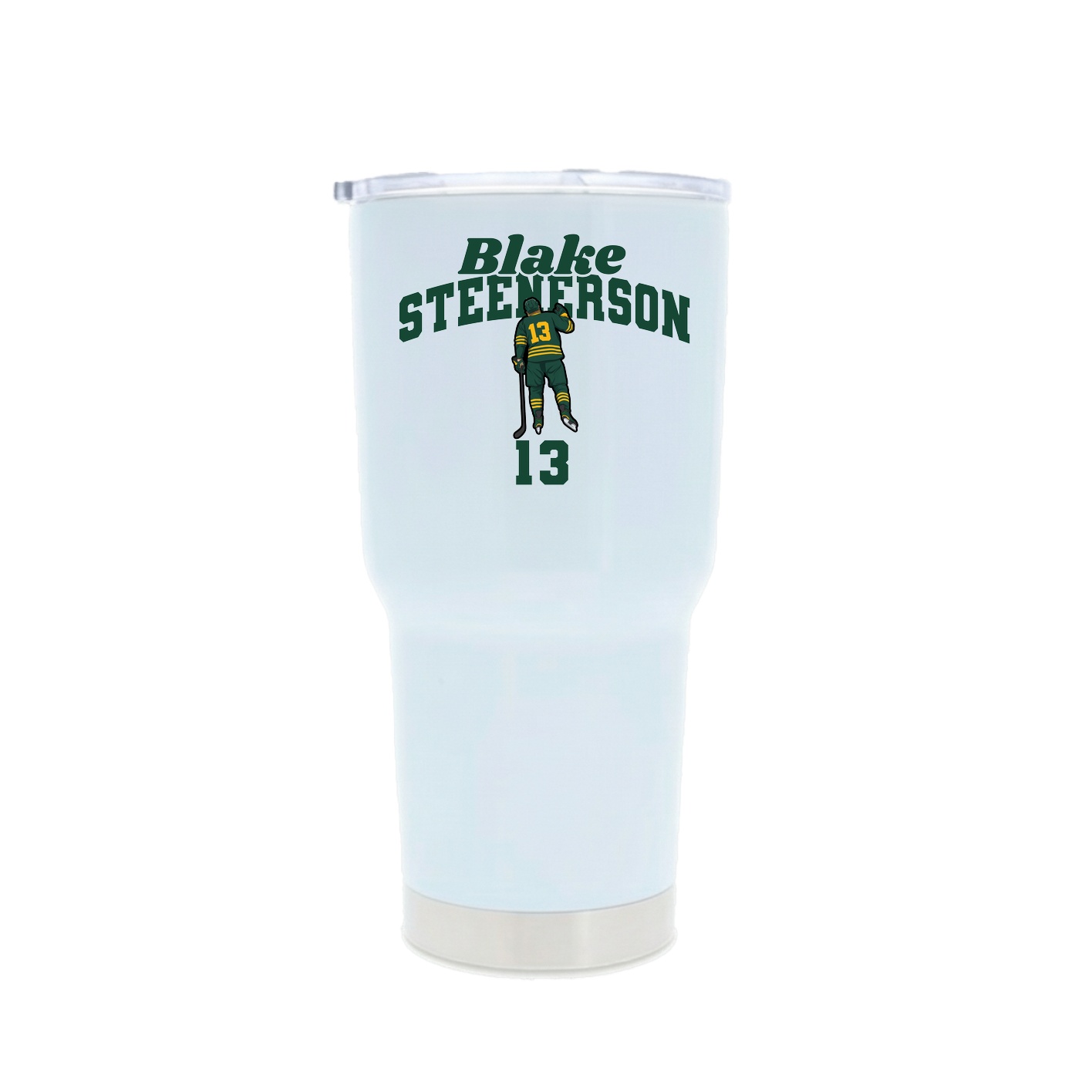 30oz Stainless Steel Tumbler — Signature Arch in White
