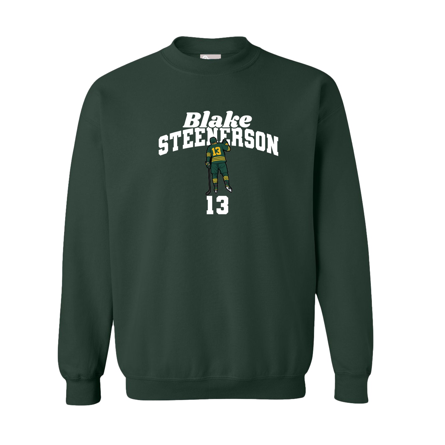 Fleece Crew — Signature Arch in Green