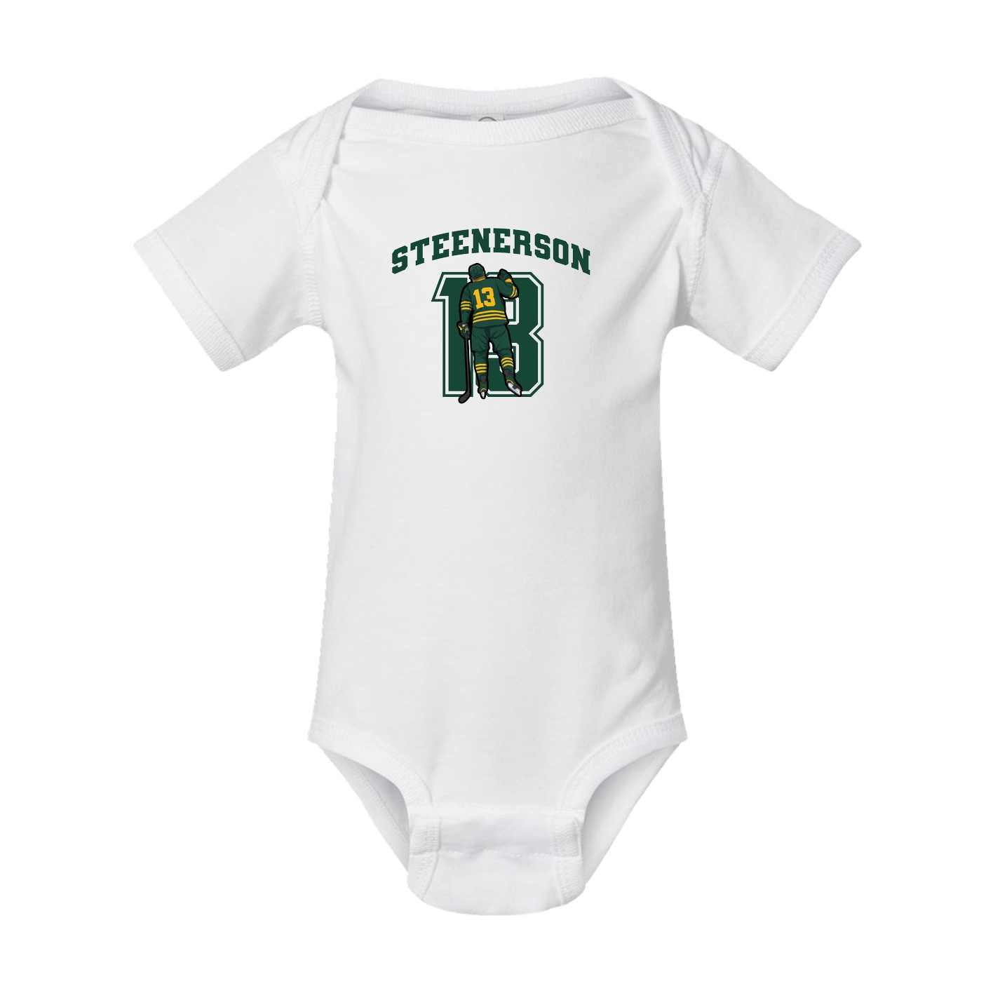 Baby Onesie — Number in White