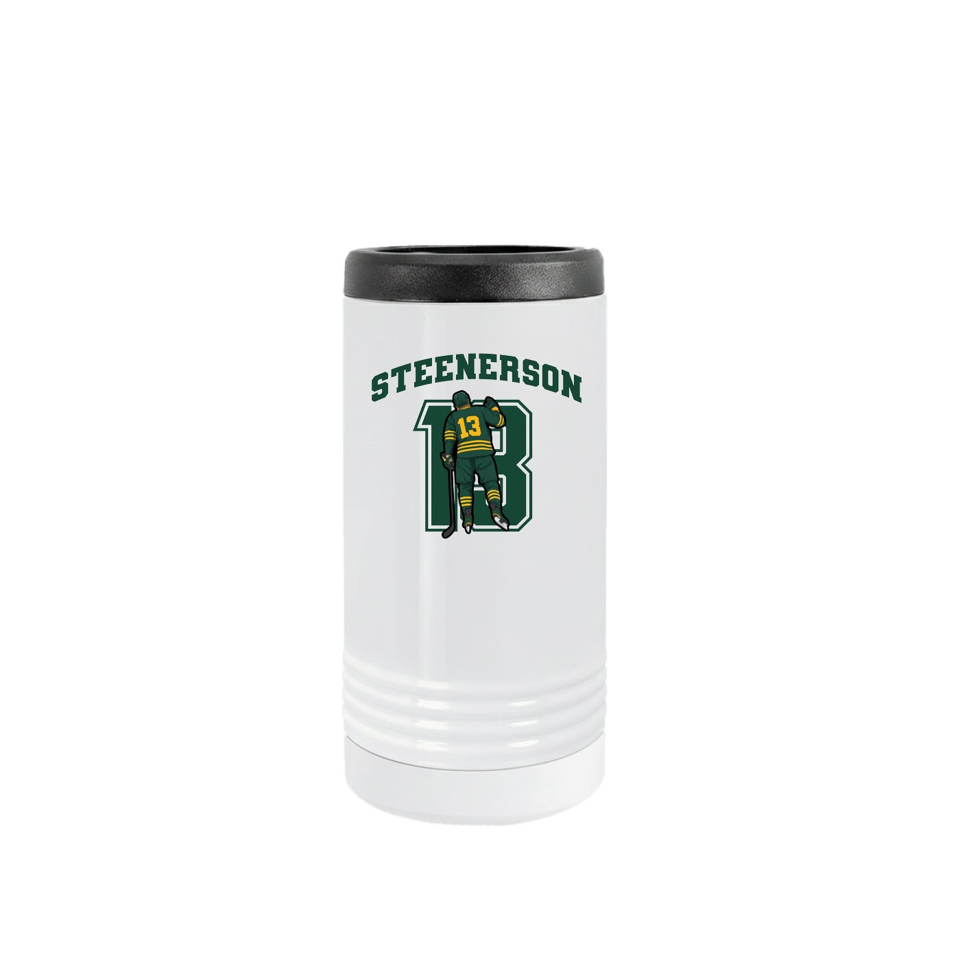 Slim Beverage Holder — Number in White