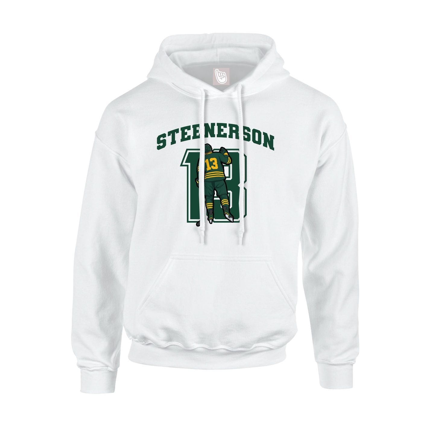 Youth Hoodie — Number in White