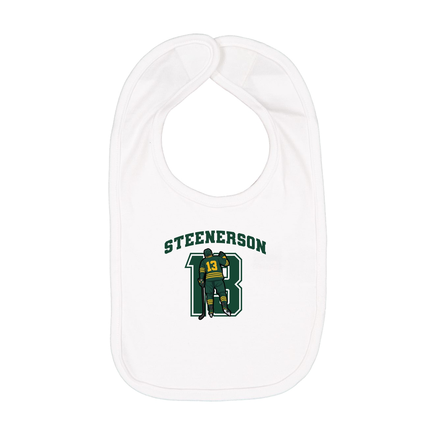 Infant Bib — Number in White