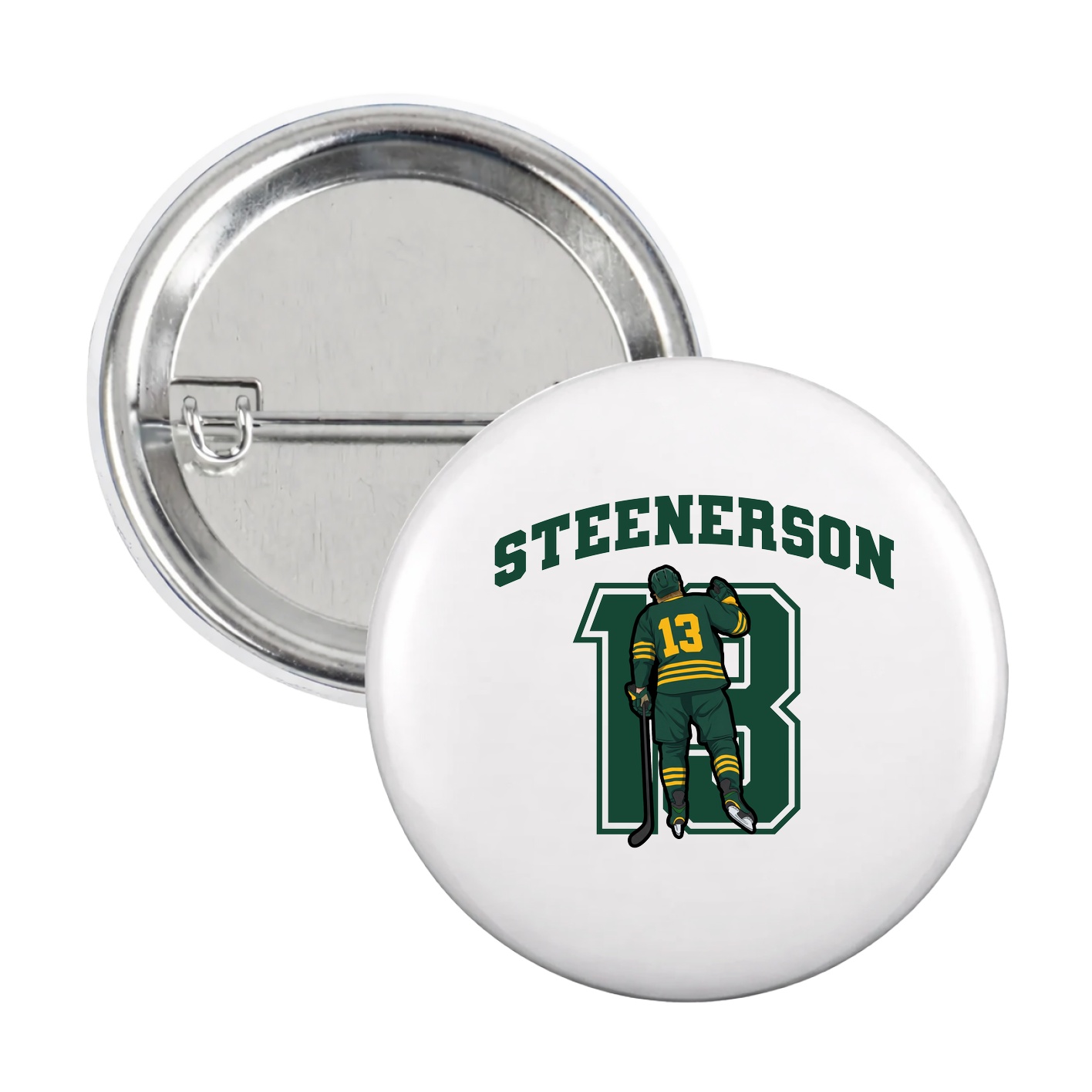 Game Day Button — Number in White