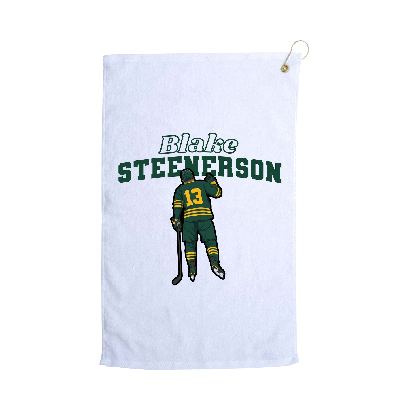 Golf Towel — Name Arch in White