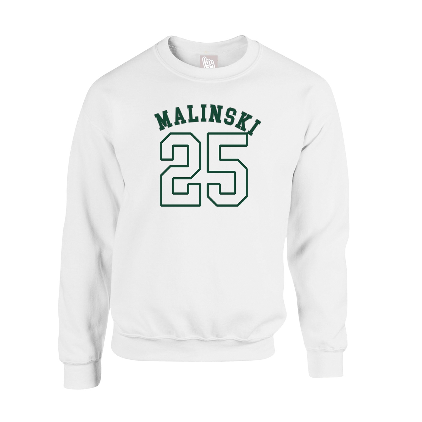 Fleece Crew — Shirsey Arch in White