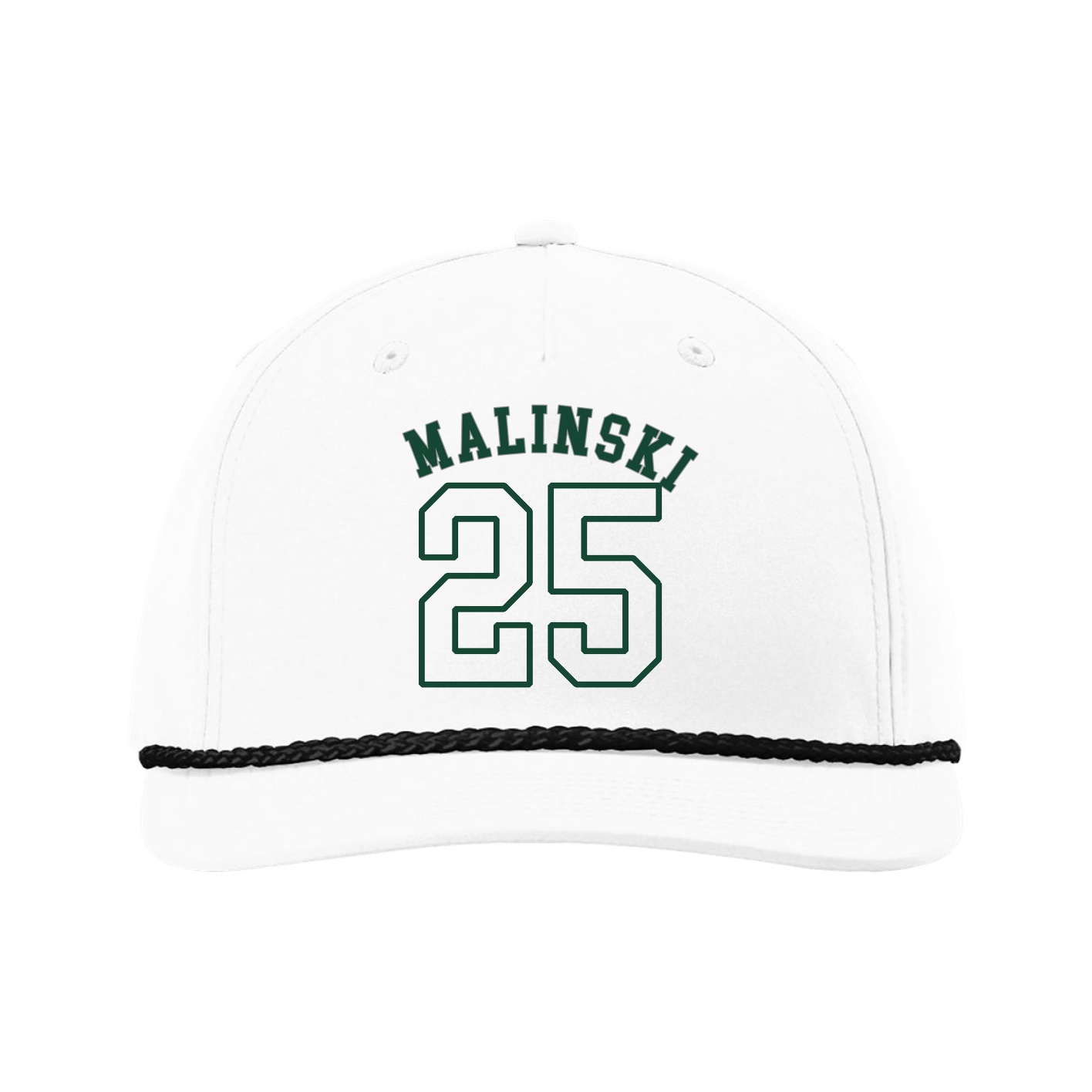 Five-Panel Classic Rope Cap — Shirsey Arch in White