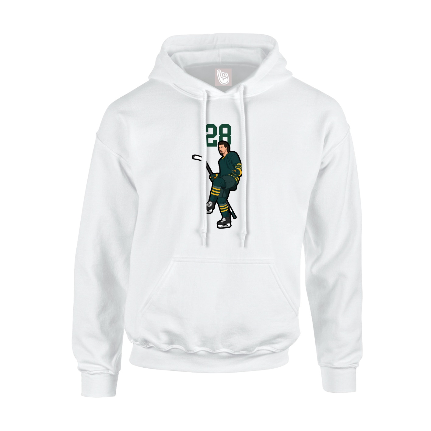Hoodie — Number Top in White