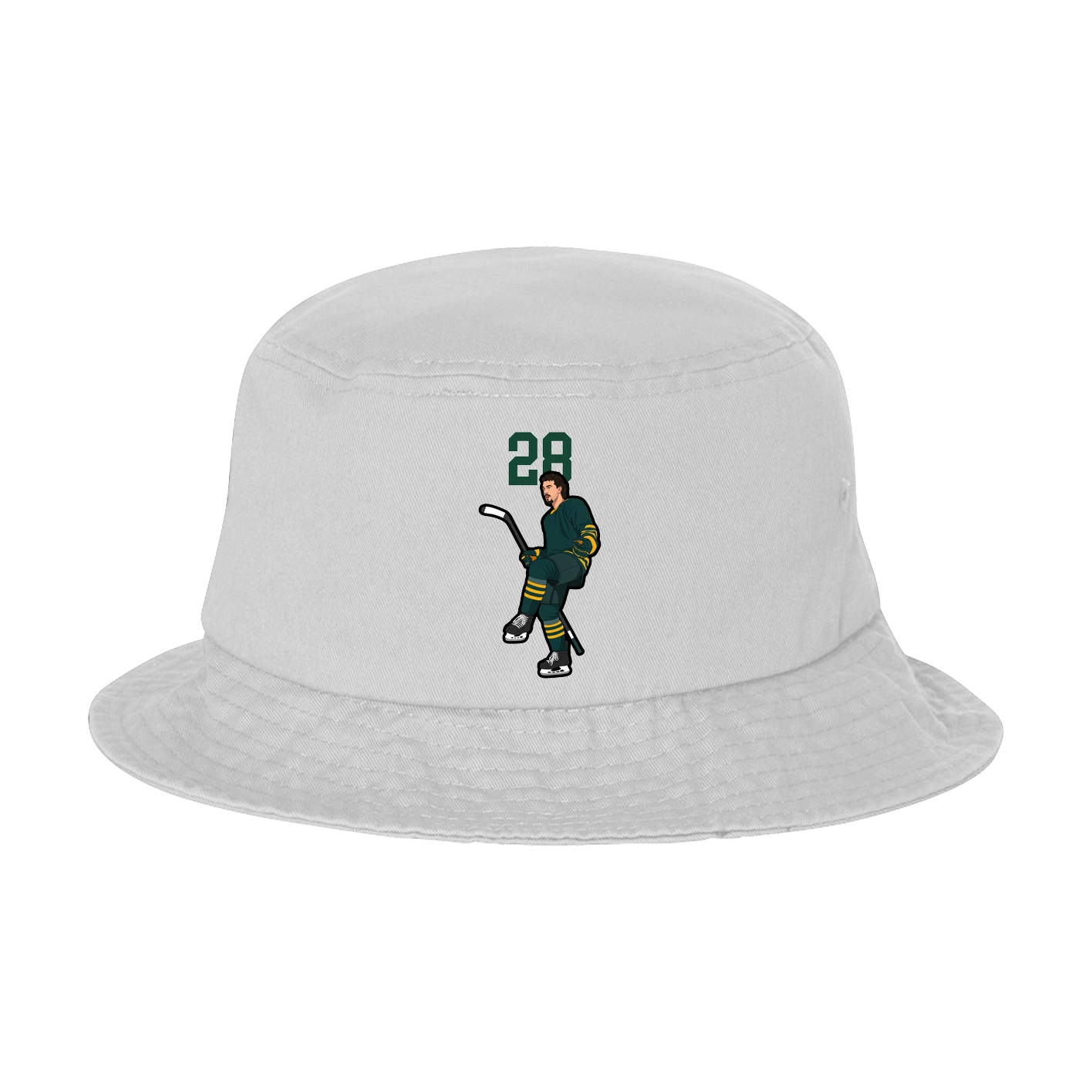 Bucket Cap — Number Top in White