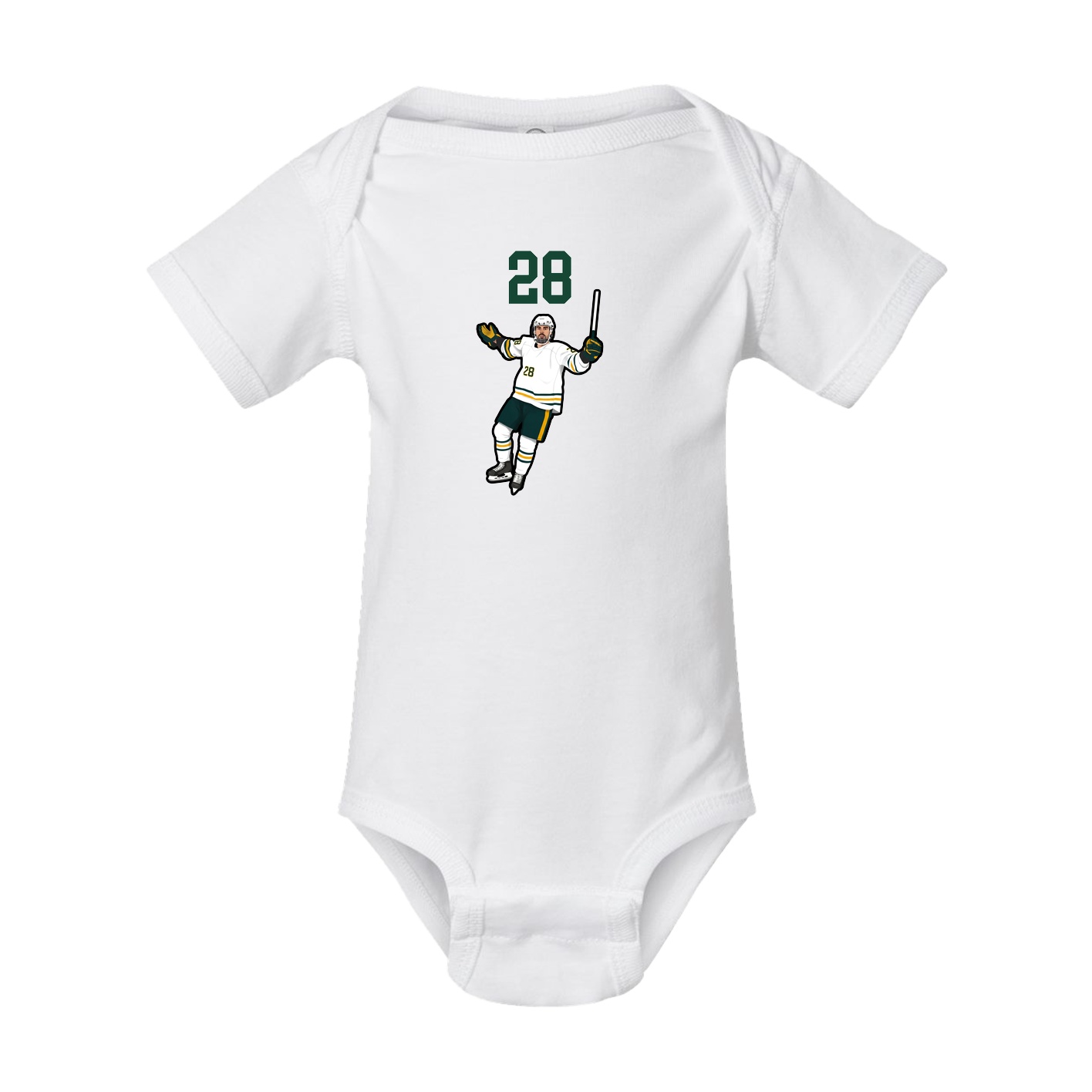 Baby Onesie — Number Top in White