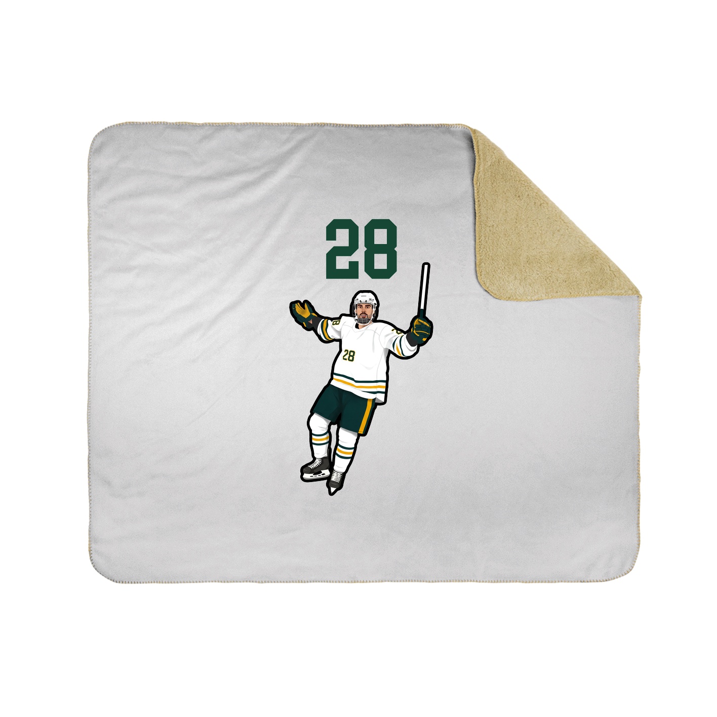 Throw Blanket — Number Top in White