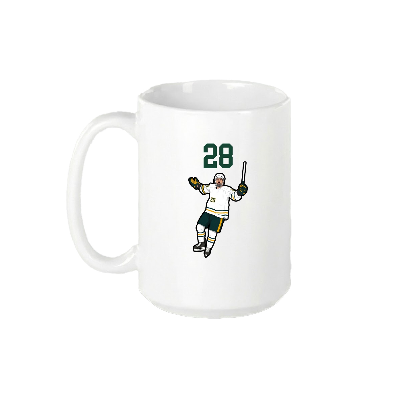 15oz Coffee Mug — Number Top in White
