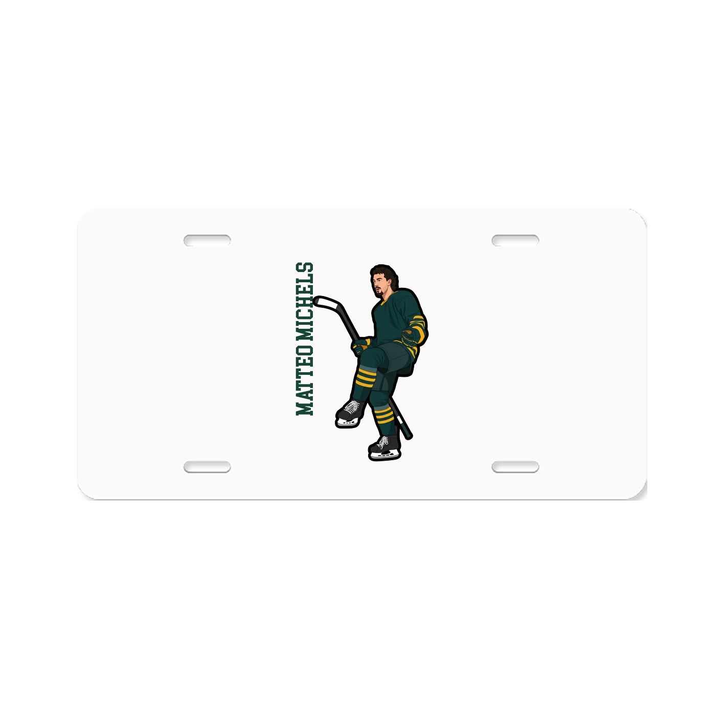License Plate — Name Vertical in Classic