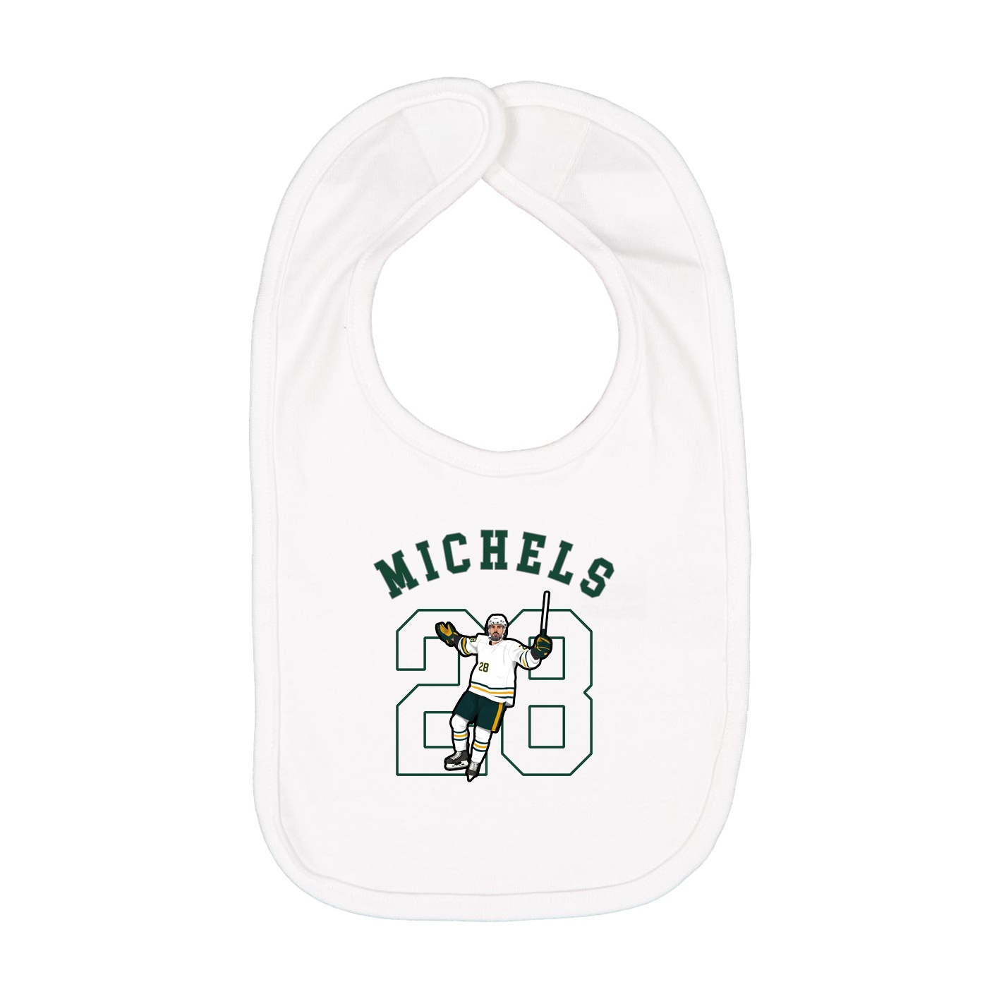 Infant Bib — Shirsey Arch in White