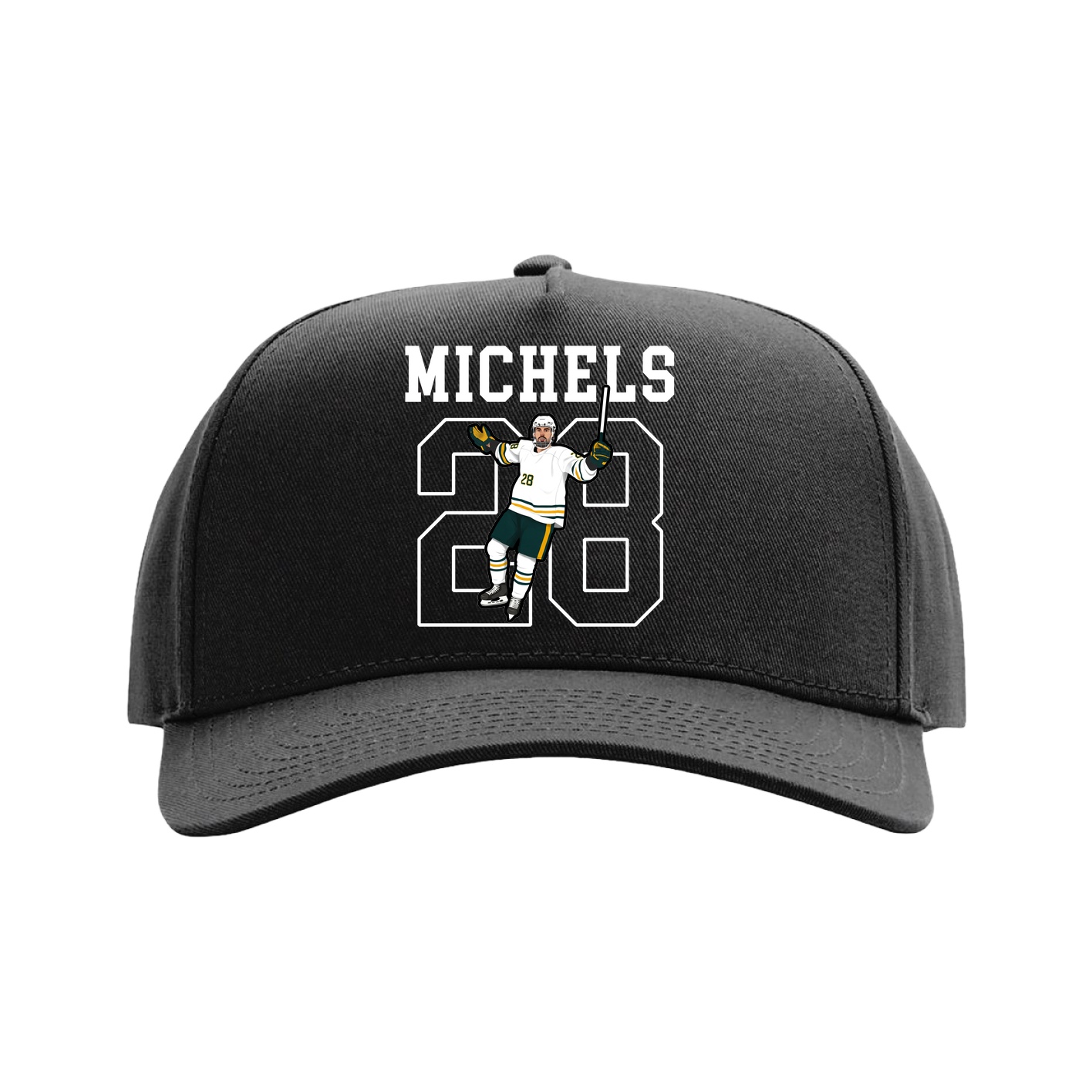 Full Fabric Five-Panel Champ Cap — Shirsey in Black