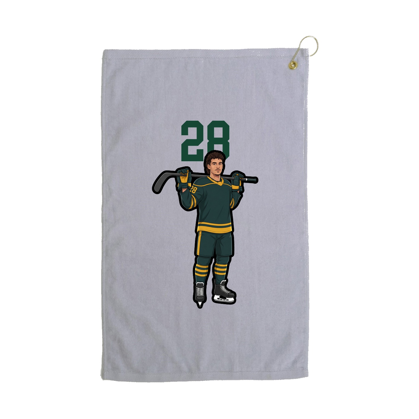 Golf Towel — Number Top in Grey
