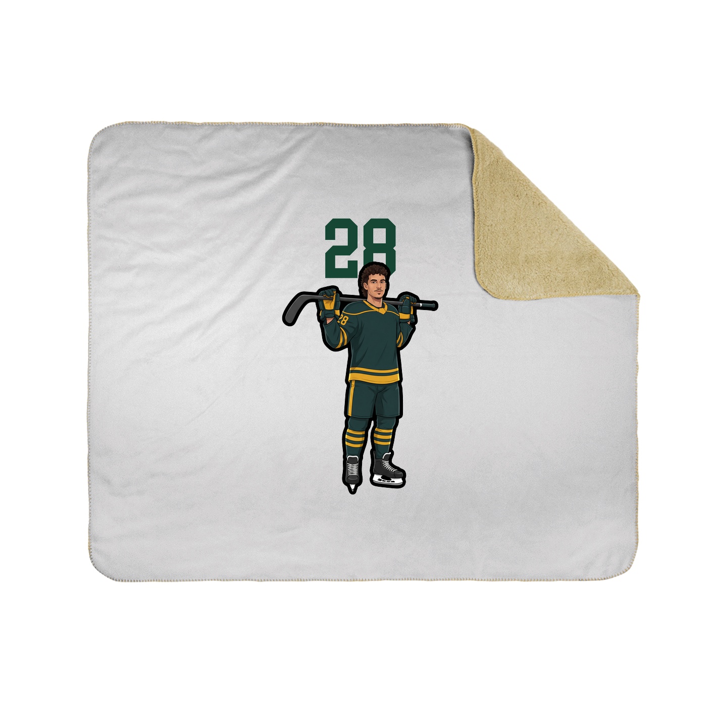 Throw Blanket — Number Top in White
