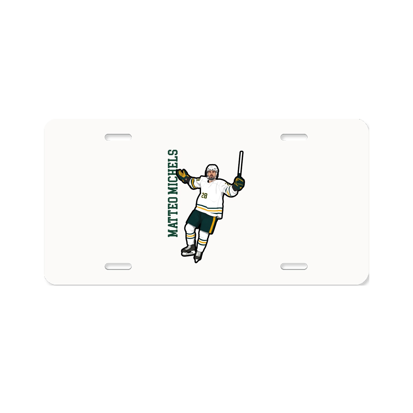 License Plate — Name Vertical in Classic