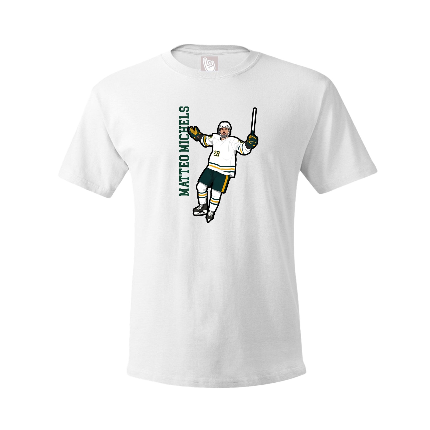 Tee — Name Vertical in White