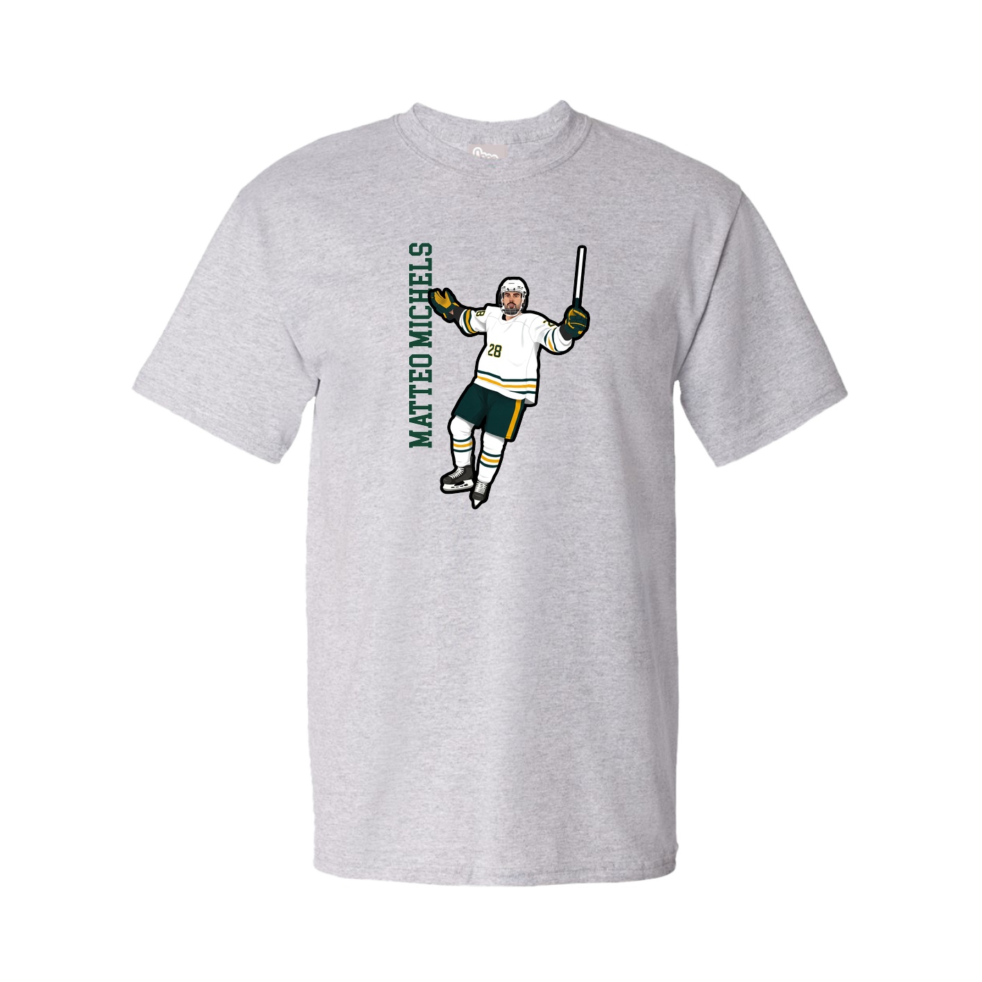 Youth Tee — Name Vertical in Grey