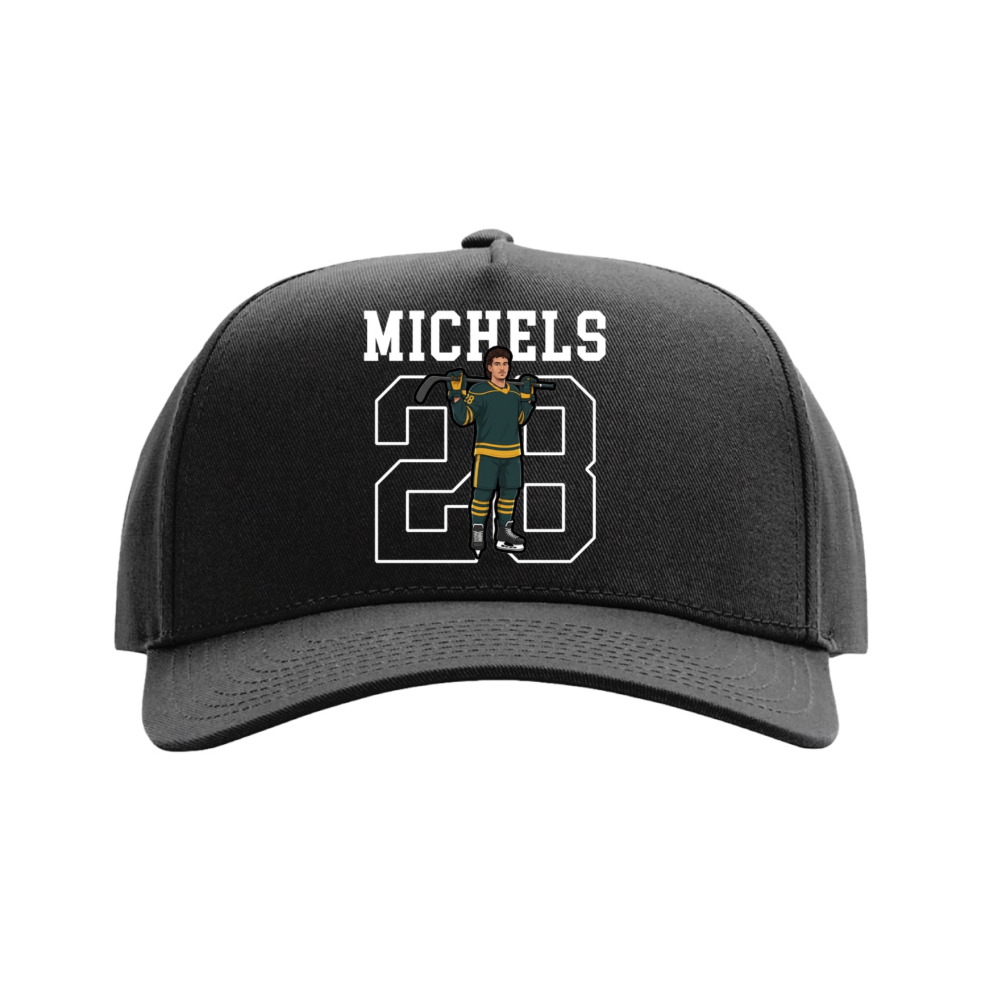 Full Fabric Five-Panel Champ Cap — Shirsey in Black
