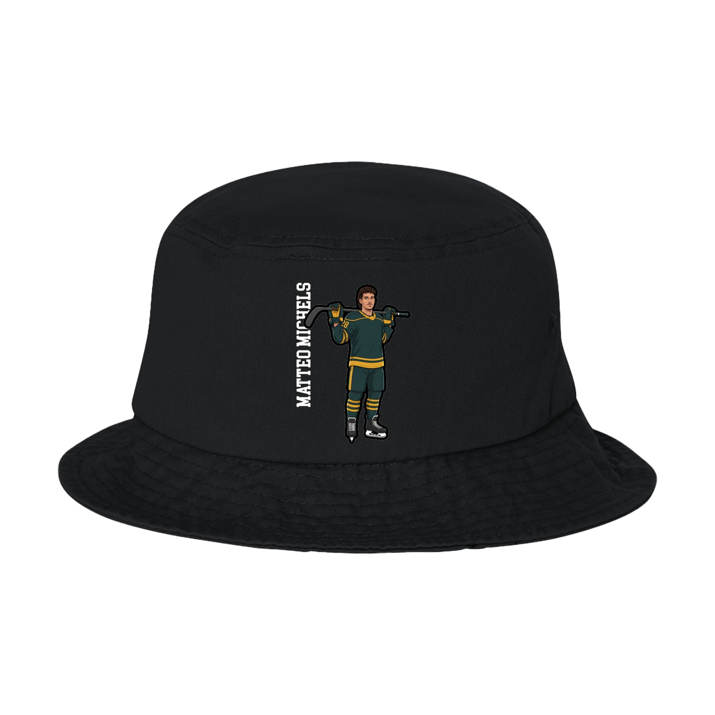 Bucket Cap — Name Vertical in Black
