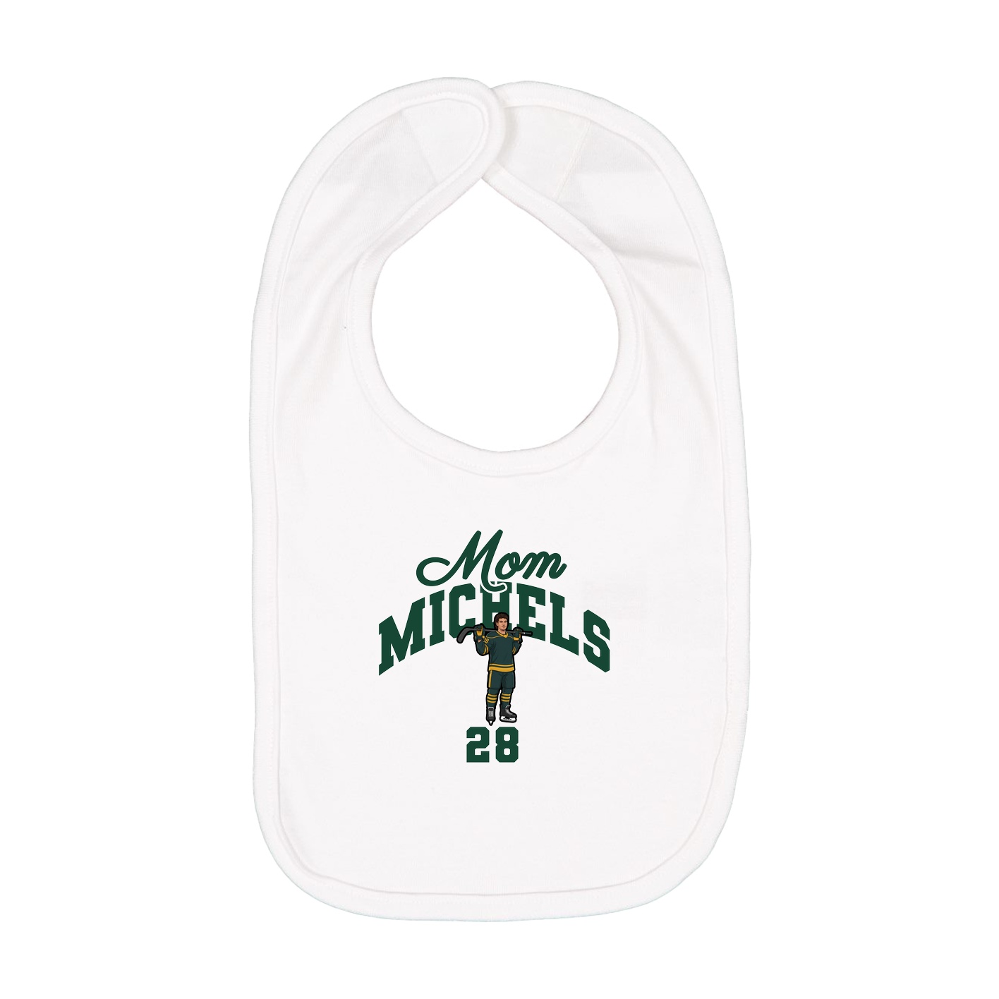 Infant Bib — Mothers Day Arch in White
