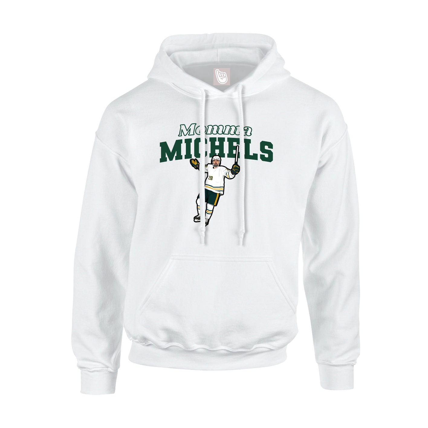 Hoodie — Mothers Day Block in White