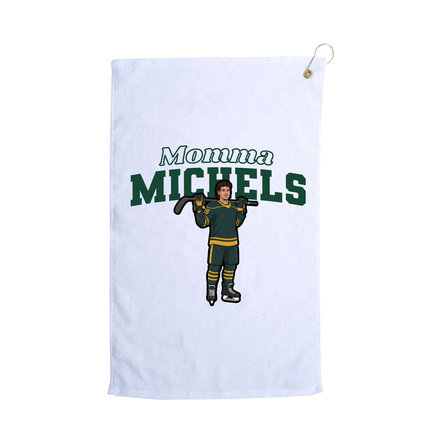 Golf Towel — Mothers Day Block in White