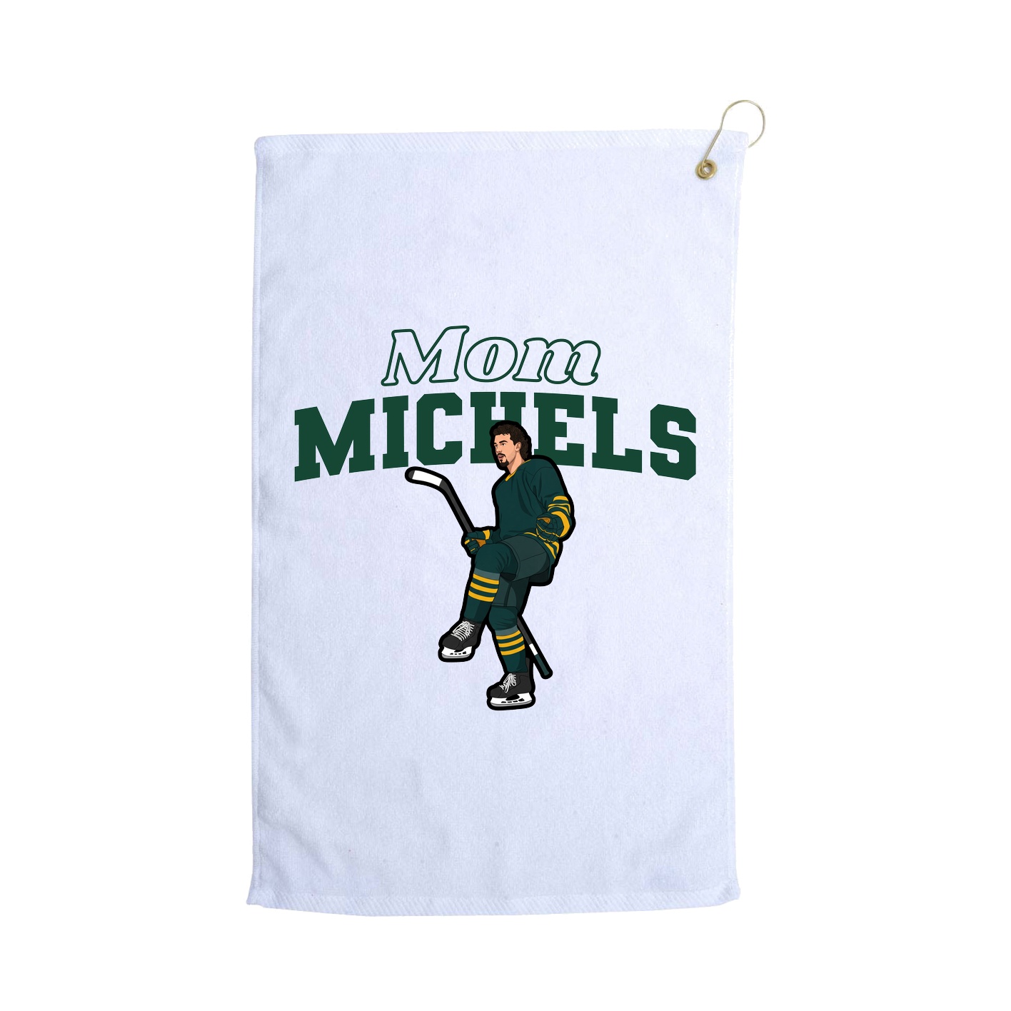 Golf Towel — Mothers Day Block in White