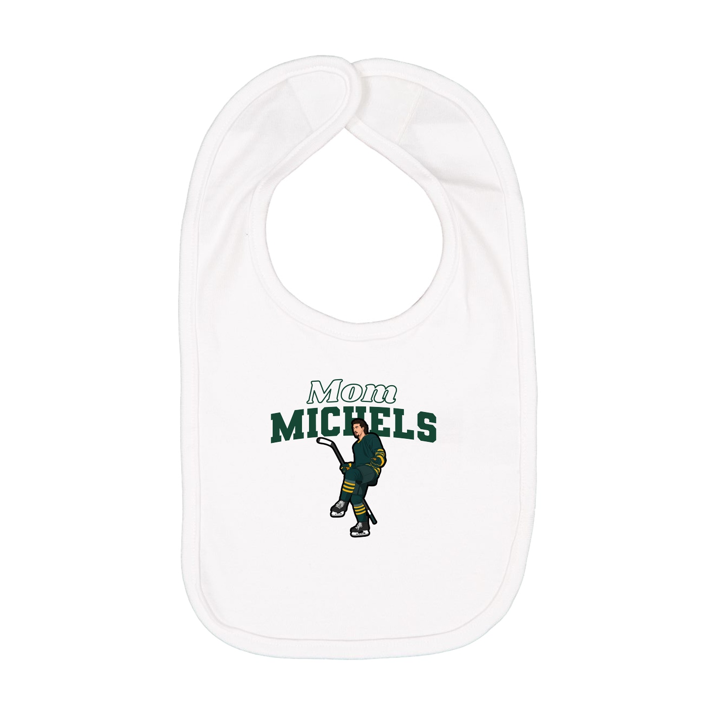 Infant Bib — Mothers Day Block in White