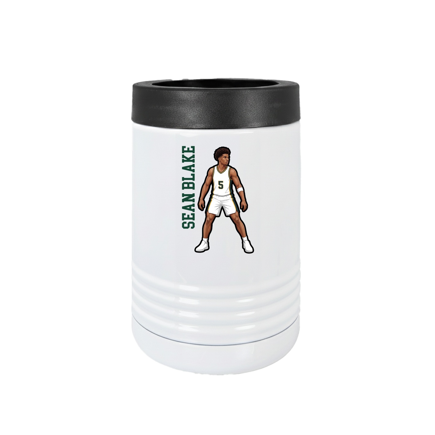 Beverage Holder — Name Vertical in White