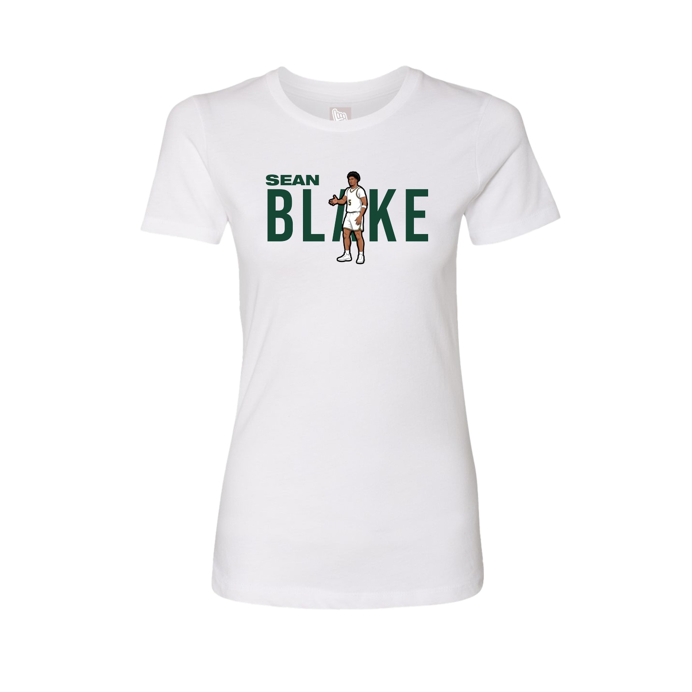 Fitted Women's Tee — Player Name in White