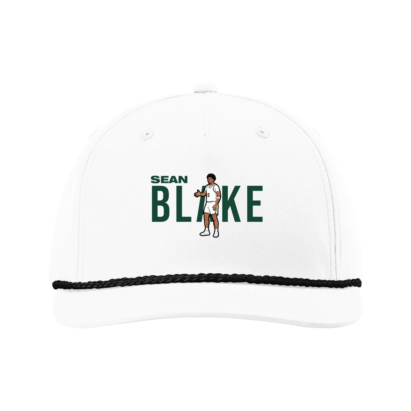 Five-Panel Classic Rope Cap — Player Name in White