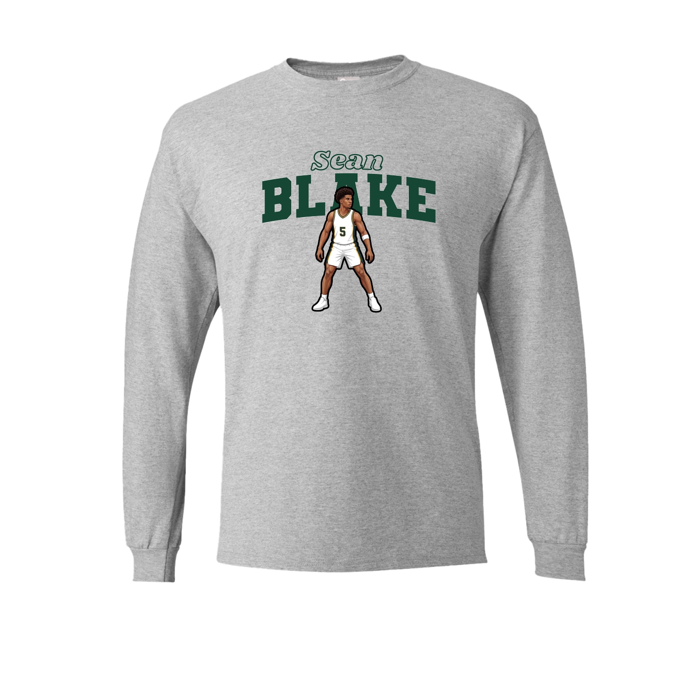 Long Sleeve Tee — Name Arch in Grey