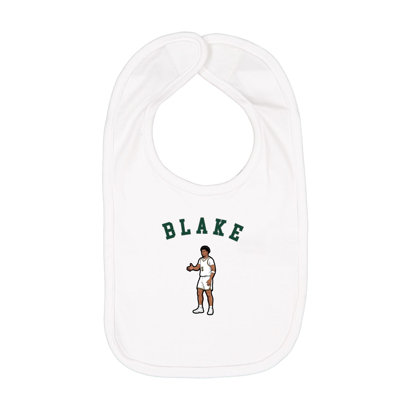 Infant Bib — Shirsey Arch in White