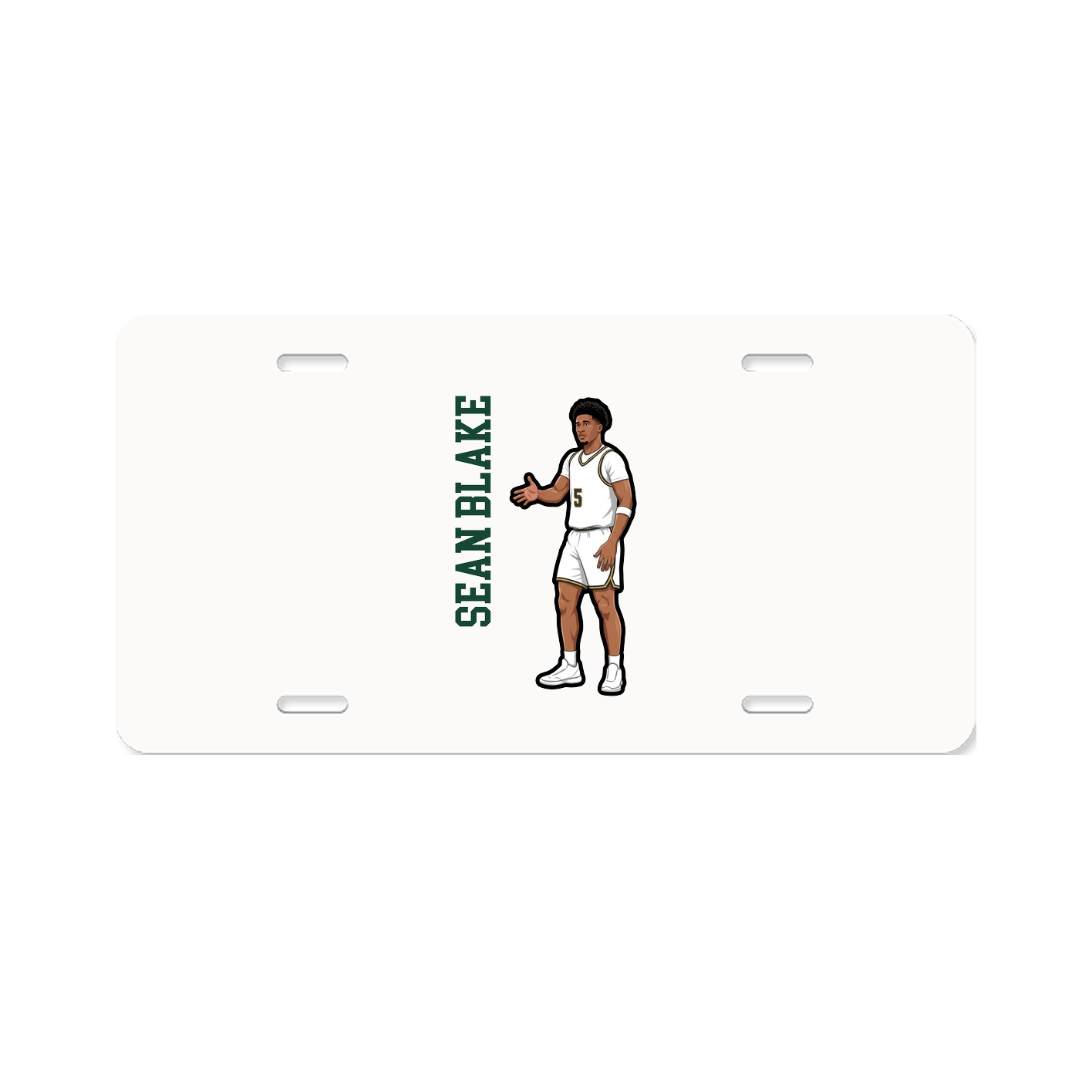 License Plate — Name Vertical in Classic
