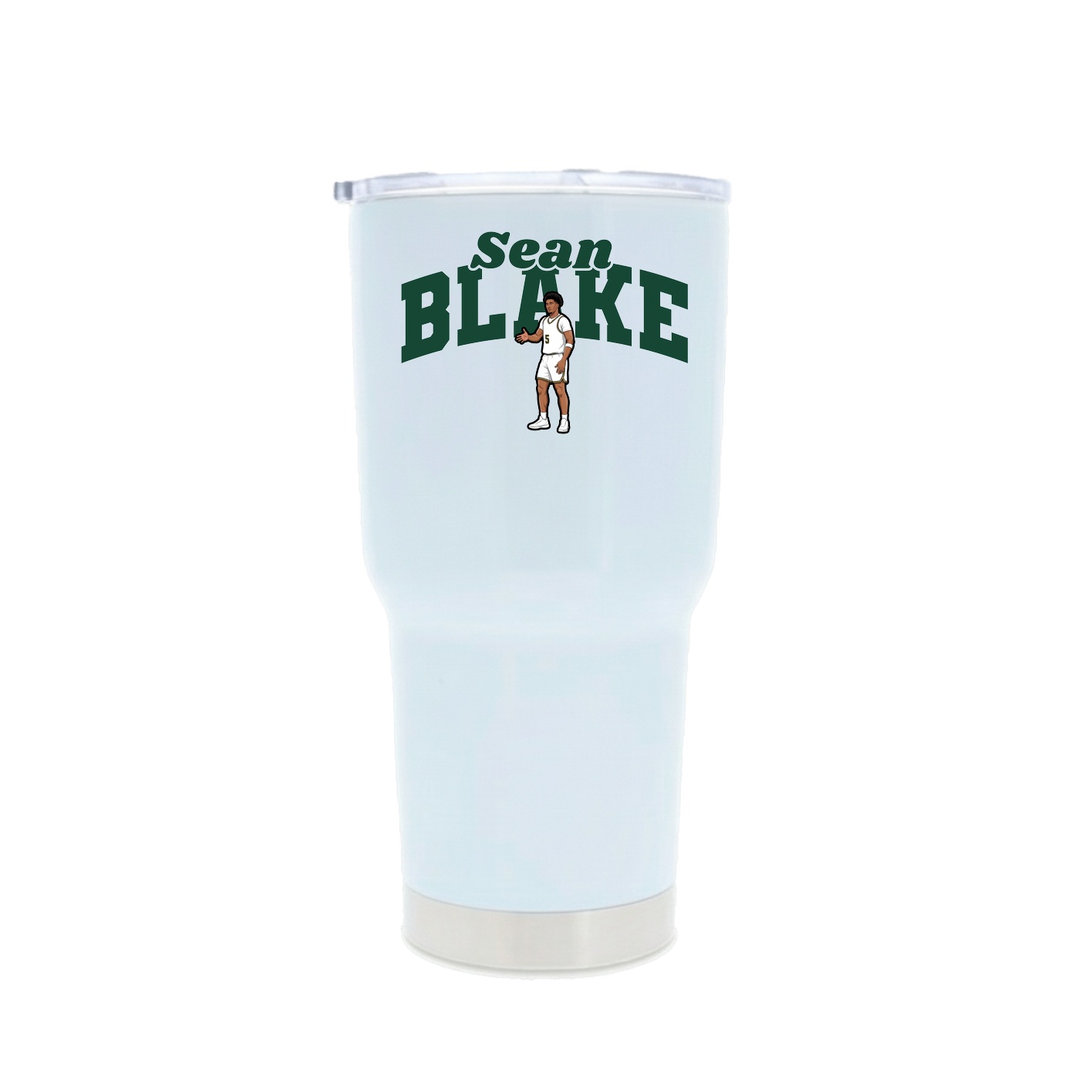 30oz Stainless Steel Tumbler — Signature Arch in White