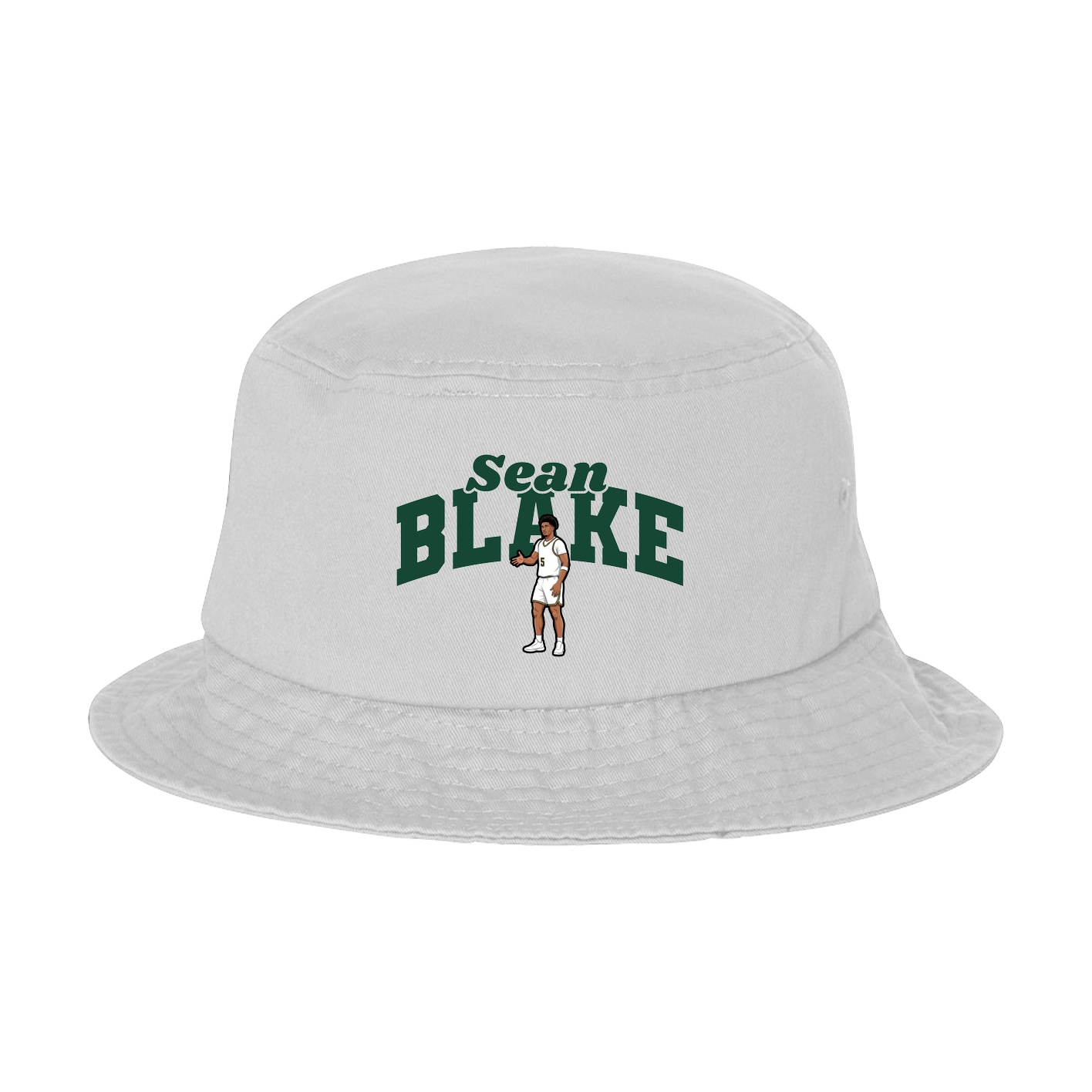 Bucket Cap — Signature Arch in White