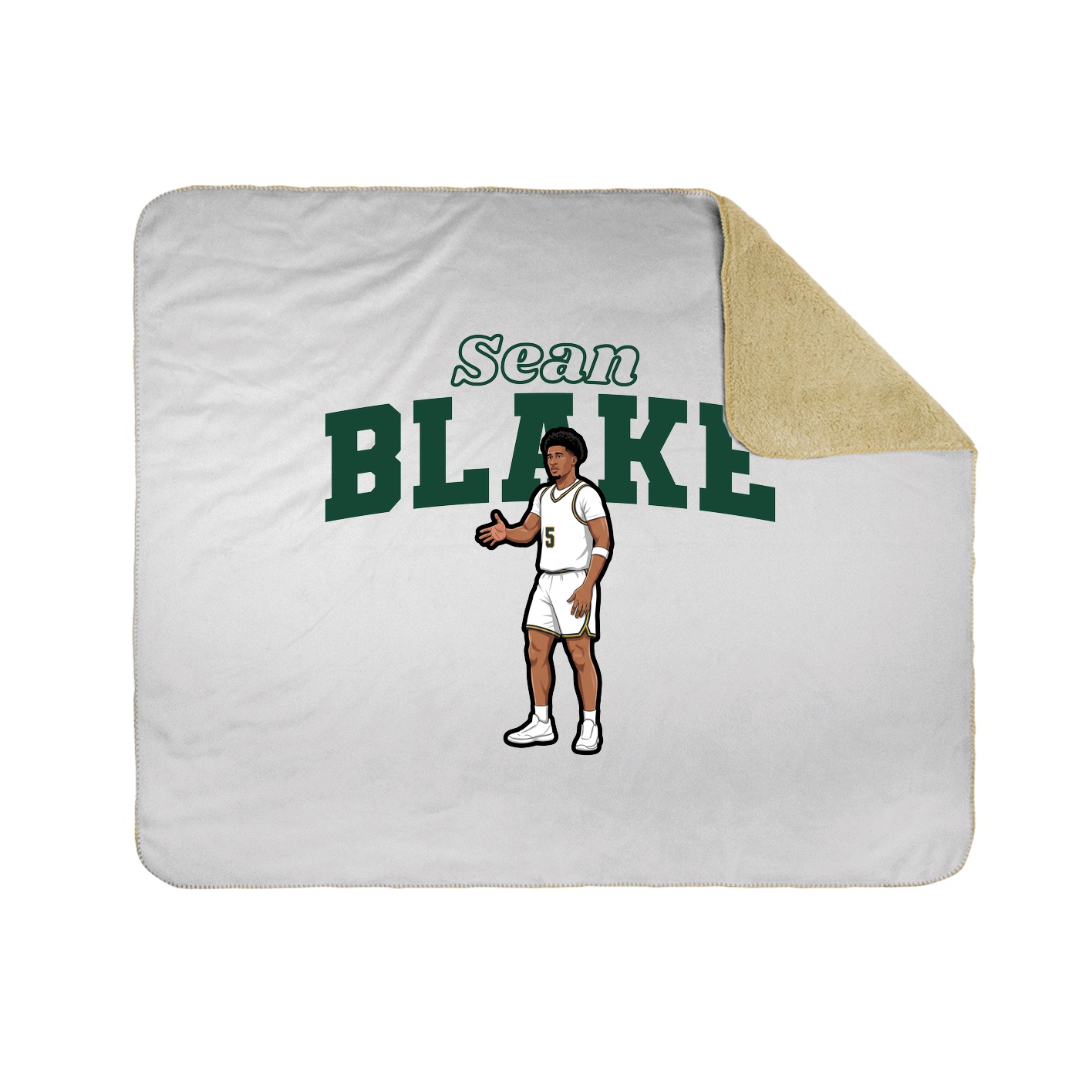 Throw Blanket — Name Arch in White