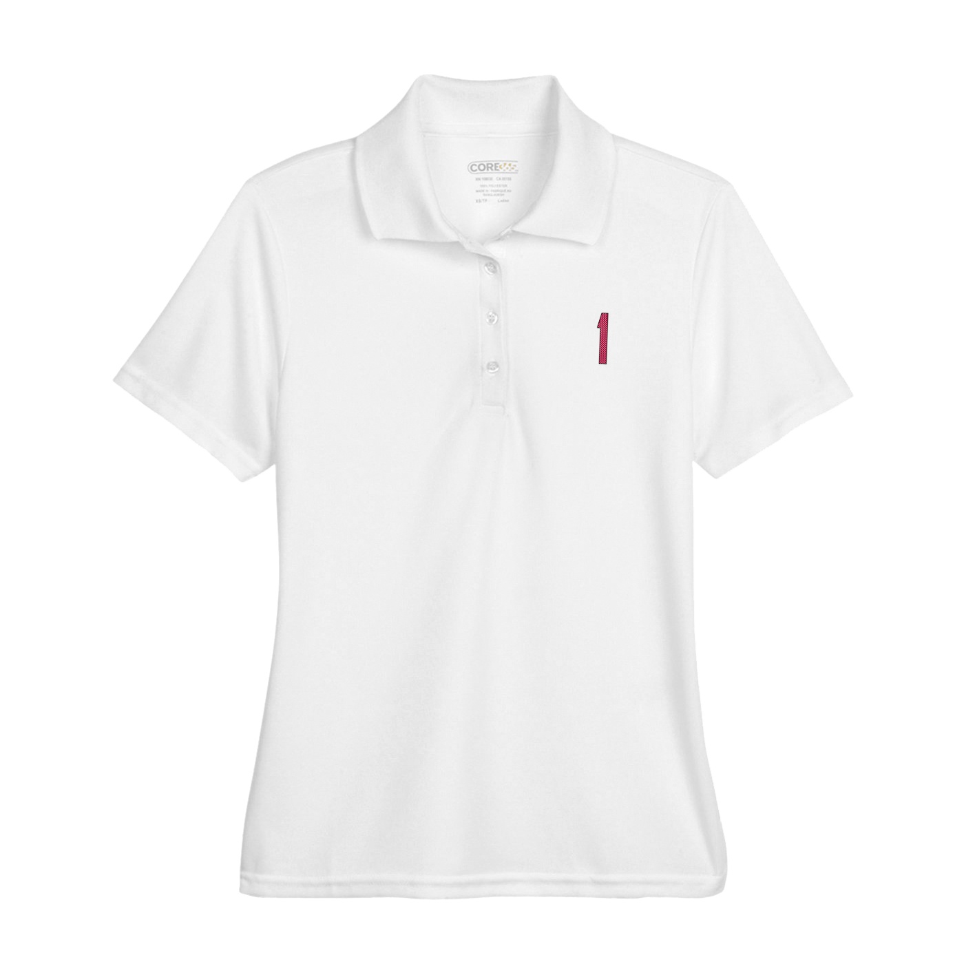 Womens Performance Polo — Front Shirsy in White