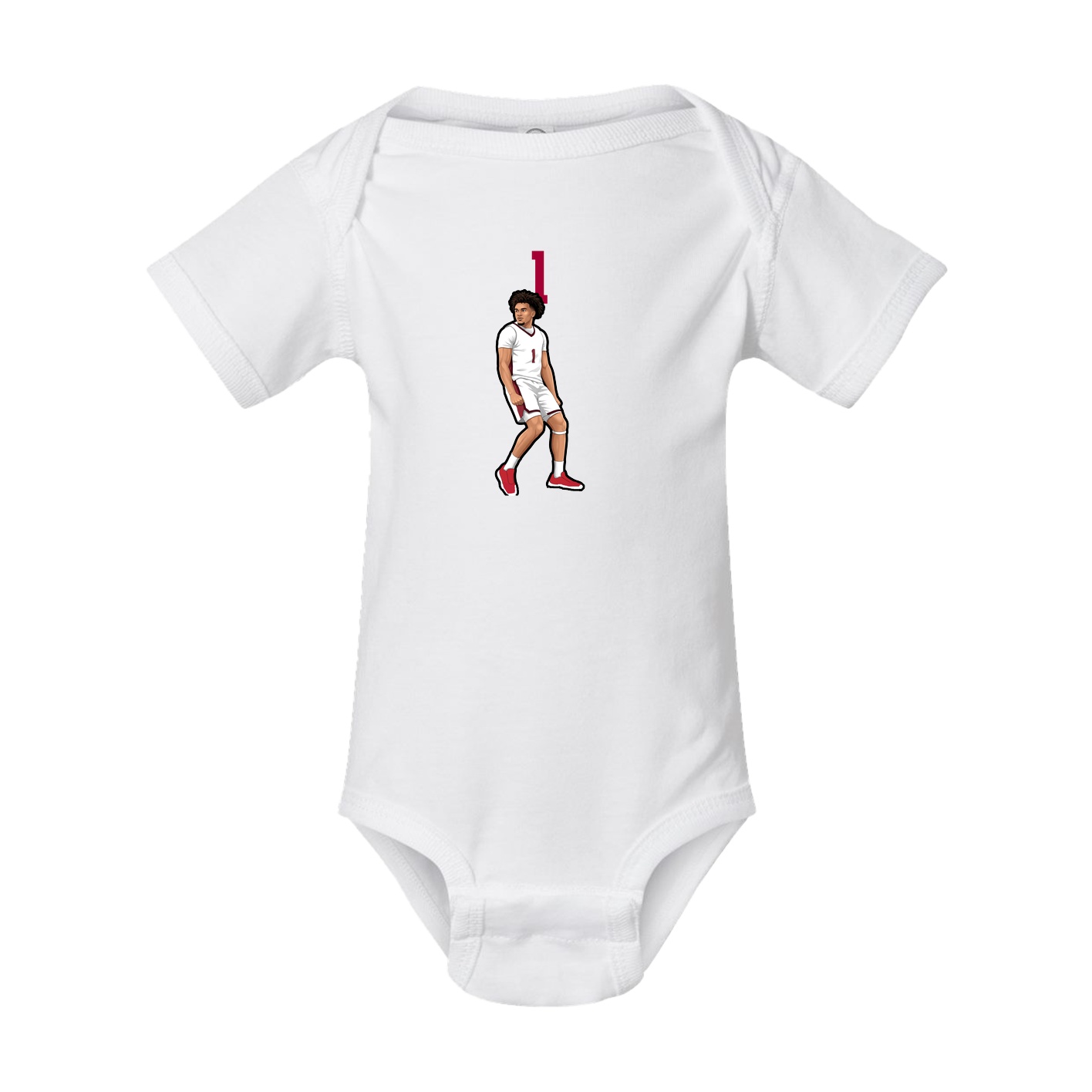Baby Onesie — Number Top in White