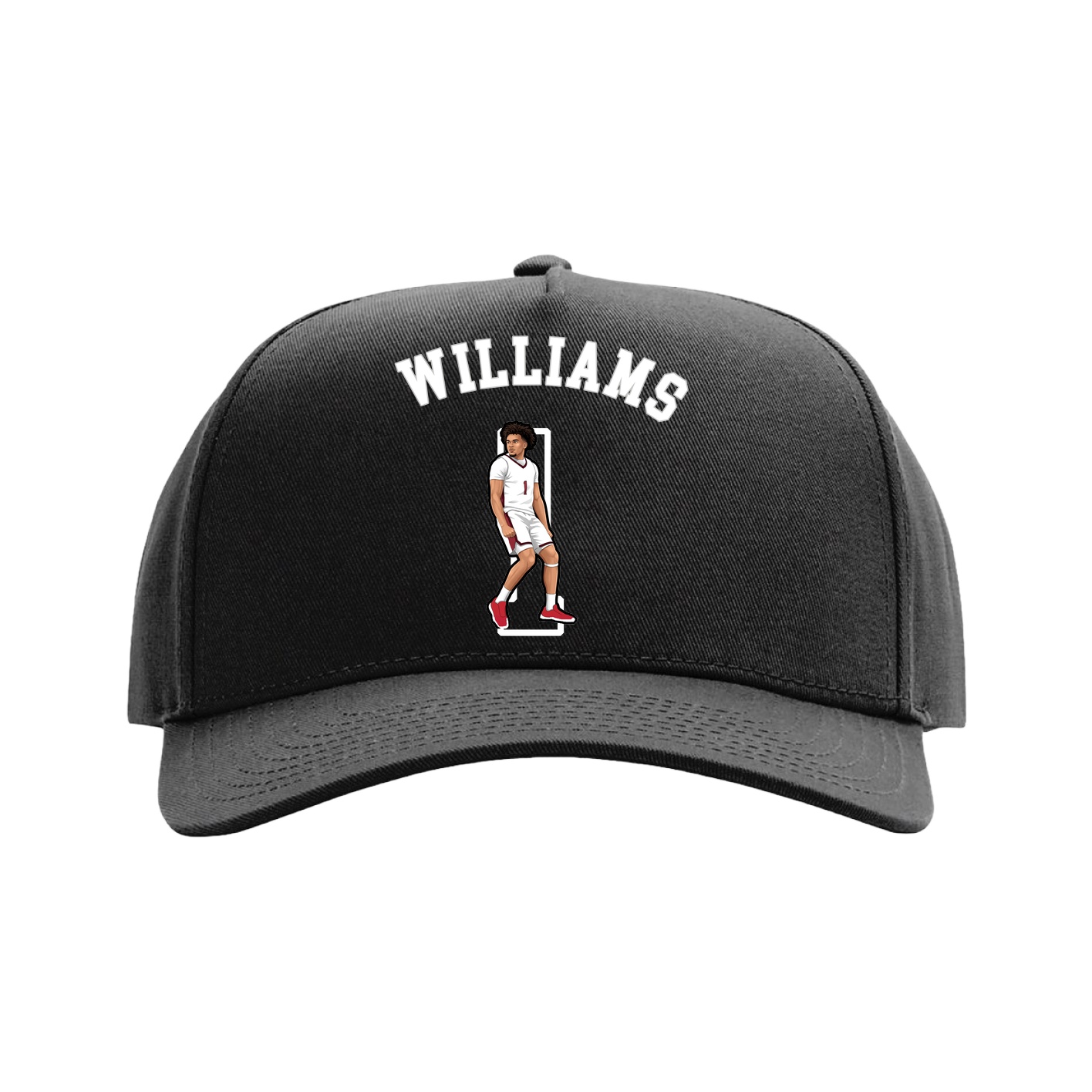 Full Fabric Five-Panel Champ Cap — Shirsey Arch in Black
