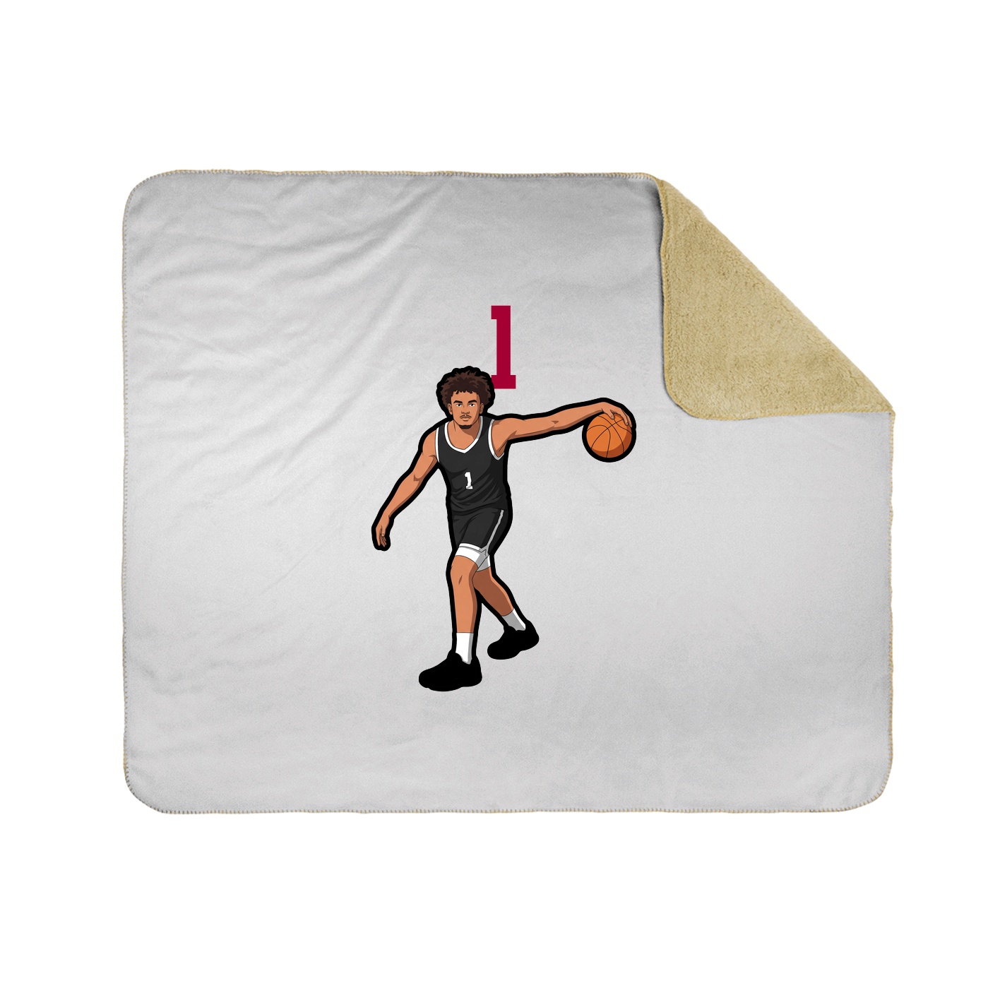 Throw Blanket — Number Top in White