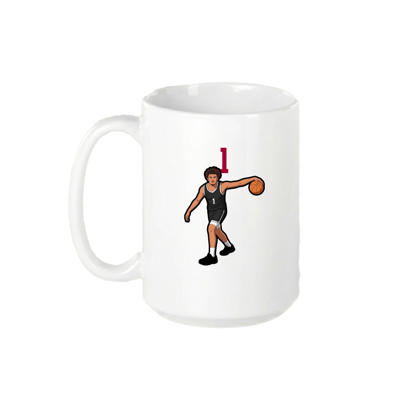 15oz Coffee Mug — Number Top in White