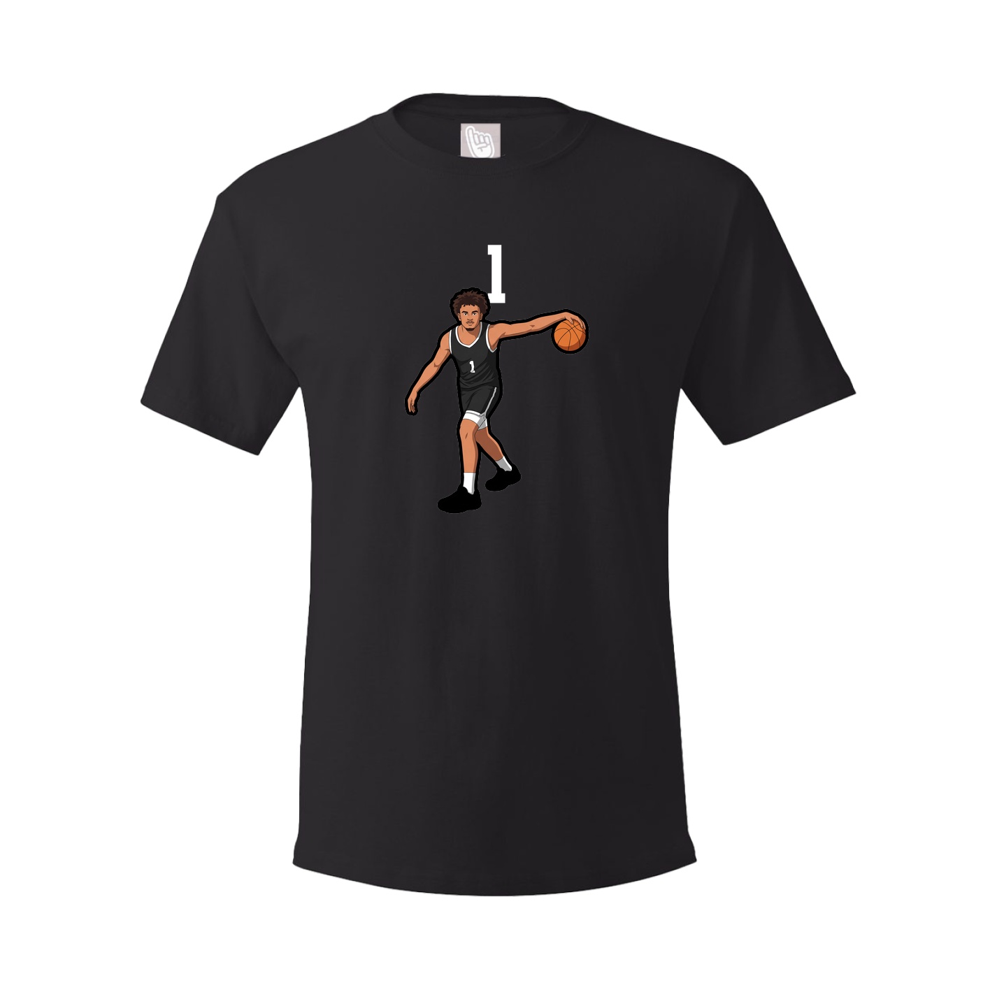 Youth Tee — Number Top in Black