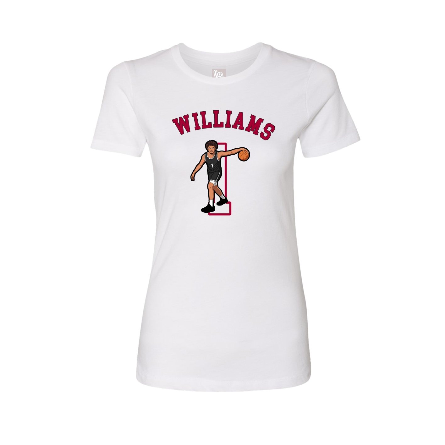 Fitted Women's Tee — Shirsey Arch in White