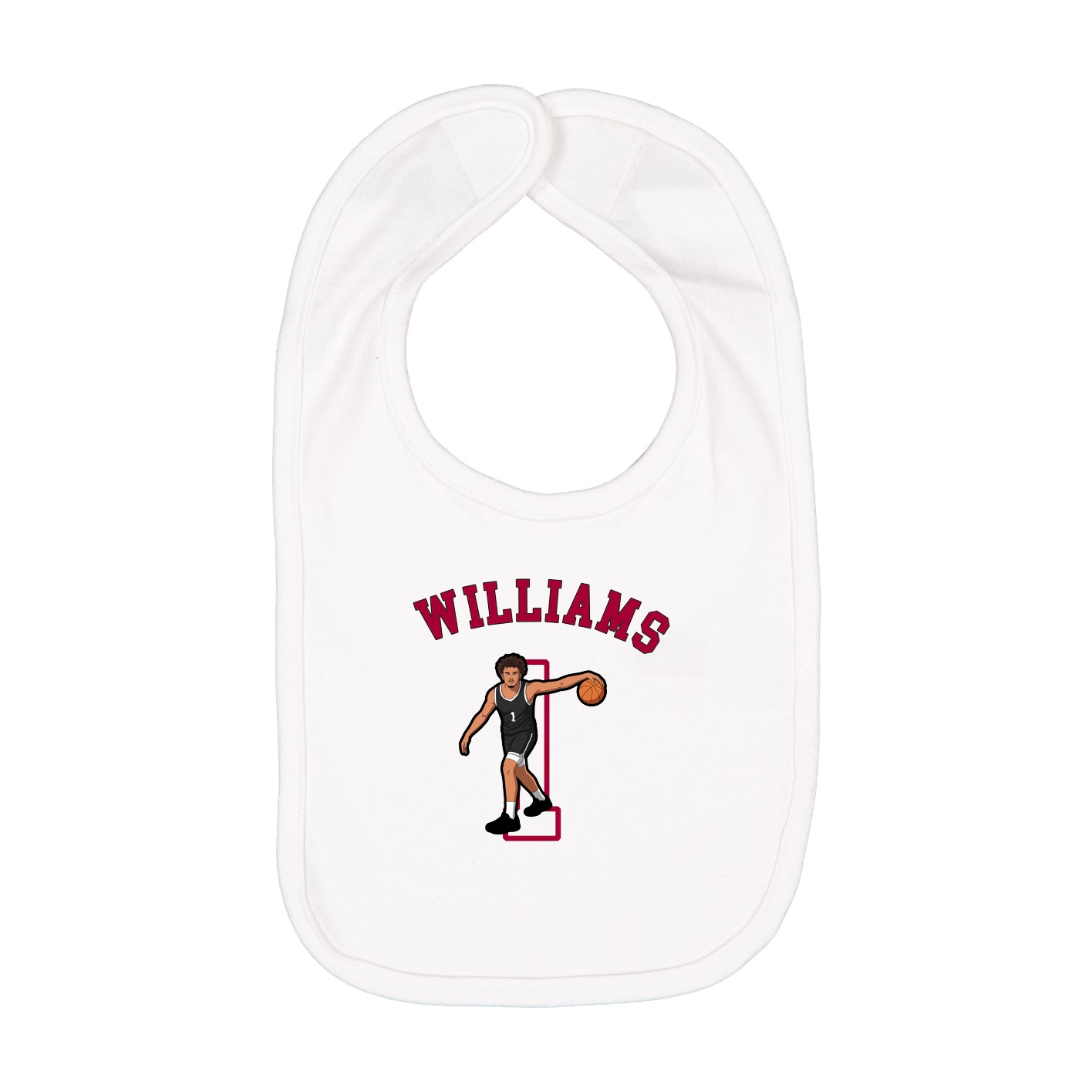 Infant Bib — Shirsey Arch in White